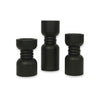 CANDLE SET OF 3 PCS - BLACK