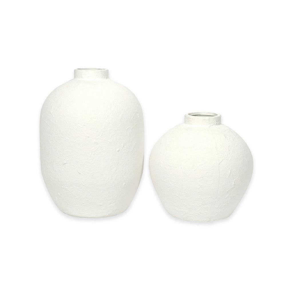 VASE SET 2 PCS - WHITE