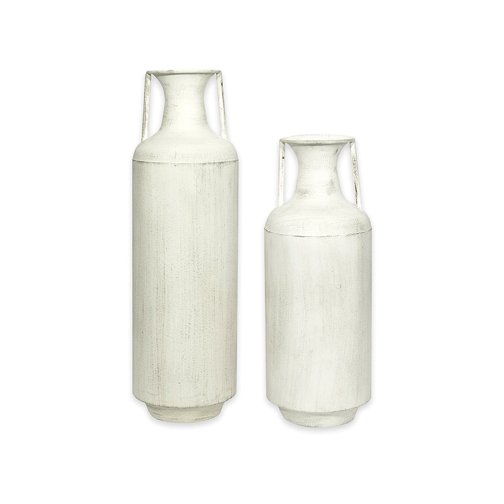 VASE SET 2 PCS - ANTIQUE WHITE