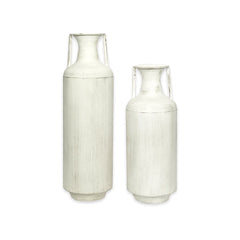 VASE SET 2 PCS - ANTIQUE WHITE