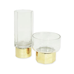 VASE SET 2 PCS - CLEAR