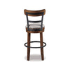 VALEBECK HIGH CHAIR SWIVEL BROWN