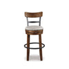 VALEBECK HIGH CHAIR SWIVEL BROWN