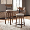 VALEBECK HIGH CHAIR SWIVEL BROWN