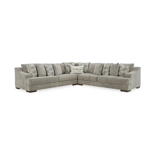 Contemporary sectional with soft fabric seating