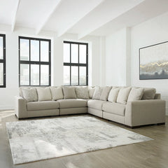 LYNDEBORO SECTIONAL SOFA 5 PCS GREY