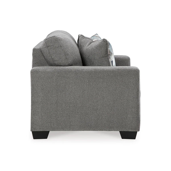 Living room sofa set in contemporary grey upholstery