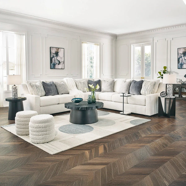 Accomplished sectional adding sleek comfort to living room