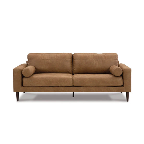 Compact sofa with ultra-linear silhouette and bolster pillows ��� Ashley UAE.
