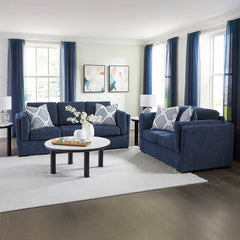 EVANSLEY SOFA SET 3 PCS BLUE