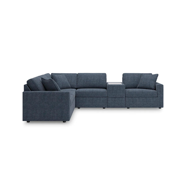 MODMAX SECTIONAL SOFA BLUE 6 PCS