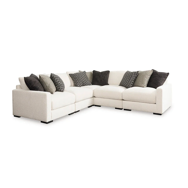 Modern sectional with washable upholstery and clean lines