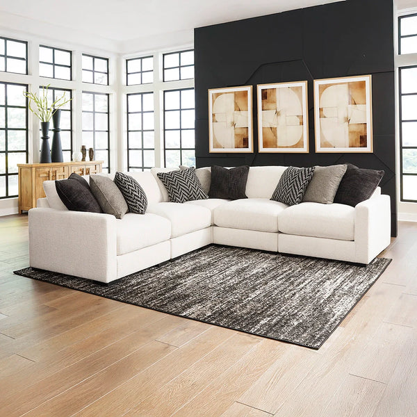Customizable white sofa with eco-friendly stain-resistant fabric