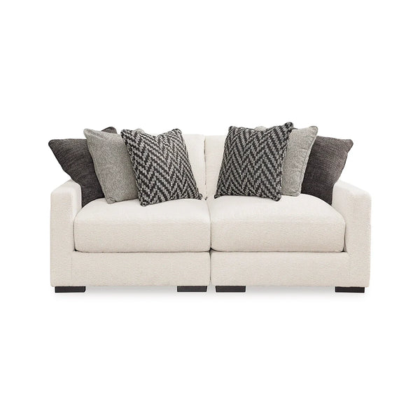 Elissa sectional with decorative pillows in contemporary design