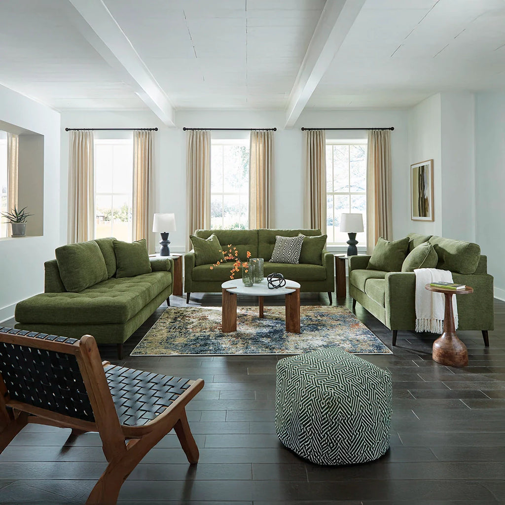 BIXLER SOFA SET 3 PCS GREEN