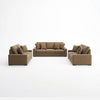 CALDEN SOFASET 3PCS - LIGHT BROWN