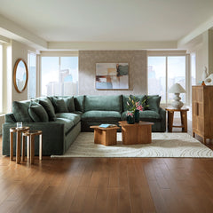 Carriage View SECTIONAL SOFA 3 PCS - DARK GREEN
