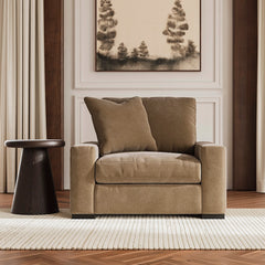 CALDEN SOFA 1 SEATER - LIGHT BROWN