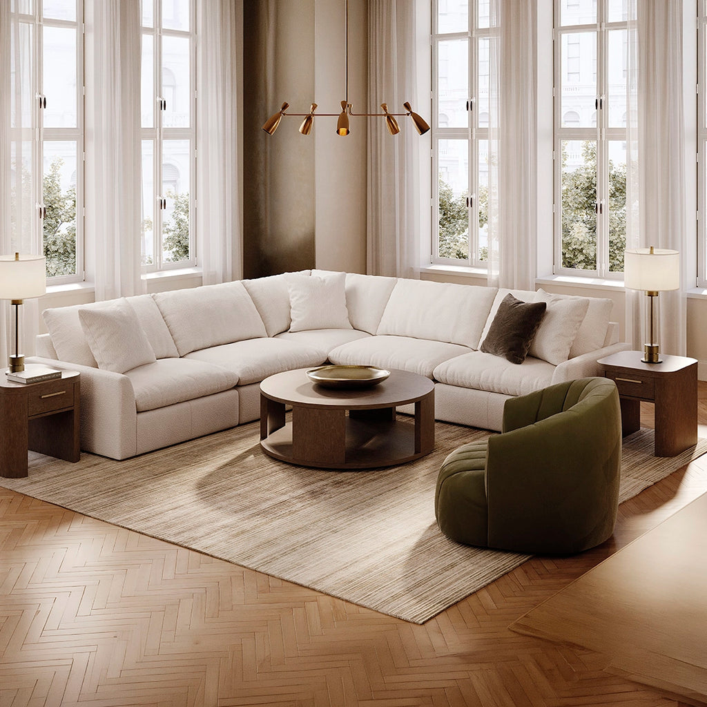 Whitehaven SECTIONAL SOFA 5 PCS - WHITE
