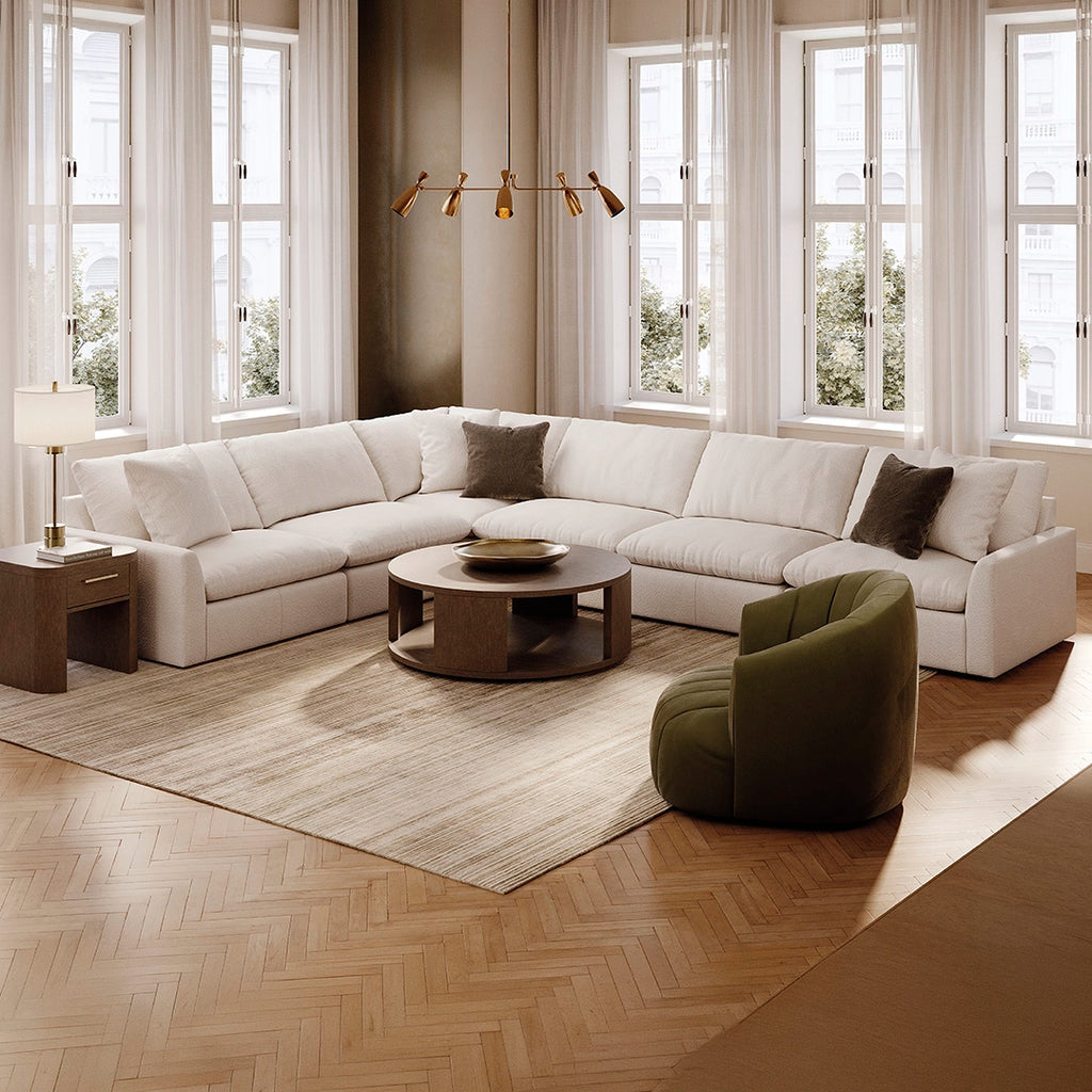 Whitehaven SECTIONAL SOFA 6 PCS - WHITE
