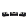 WHITMORE MANOR SOFA SET 3 PCS - BLACK