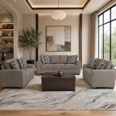TRISTON-PEAKS SOFA SET 4 PCS - BEIGE
