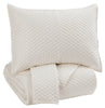 DIETRICK KING BEDDING SET OF 3 - WHITE
