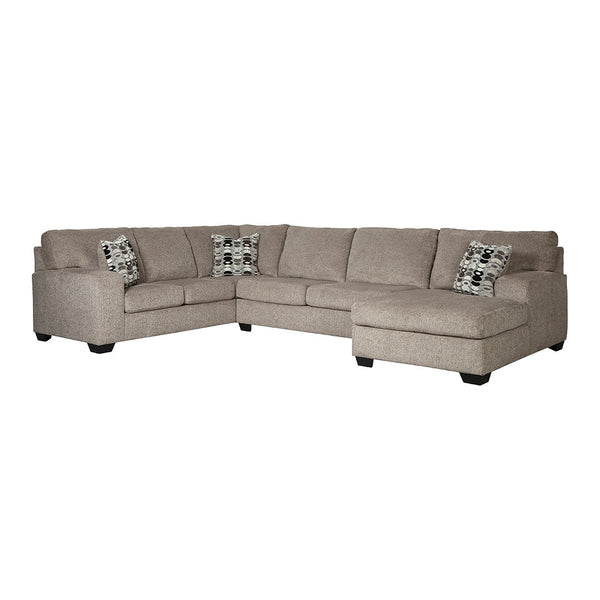 BALLINASLOE SECTIONAL SOFA SET 3 PCS - GREY