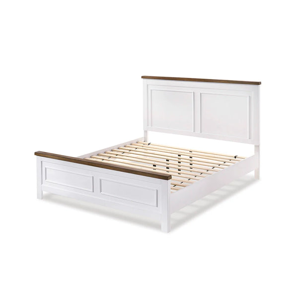 Side view of Montillan bed showing lay-back headboard for reading comfort – Ashley UAE