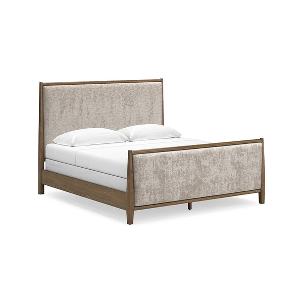 Roanhowe king bed footboard with minimalist design in oak finish – Ashley UAE