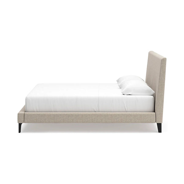 Low-profile Cielden king bed with polyester upholstery – minimalist design Ashley UAE