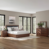 KENDAMOR BEDROOM SET WITHOUT WARDROBE KING SIZE (193*203 CM) - DARK BROWN