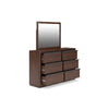KENDAMOR BEDROOM SET WITHOUT WARDROBE KING SIZE (193*203 CM) - DARK BROWN