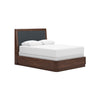 KENDAMOR BEDROOM SET WITHOUT WARDROBE QUEEN SIZE (160*200 CM) - DARK BROWN