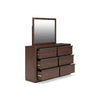 KENDAMOR BEDROOM SET WITHOUT WARDROBE QUEEN SIZE (160*200 CM) - DARK BROWN