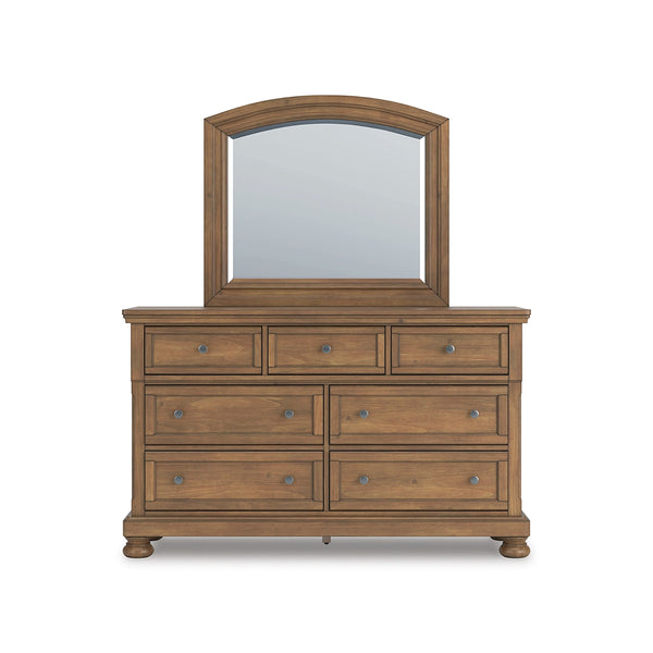 VANDENMORE BEDROOM SET WITHOUT WARDROBE KING SIZE (180 X 200 CM) - LIGHT BROWN