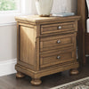 VANDENMORE BEDROOM SET WITHOUT WARDROBE KING SIZE (180 X 200 CM) - LIGHT BROWN