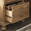 VANDENMORE BEDROOM SET WITHOUT WARDROBE KING SIZE (180 X 200 CM) - LIGHT BROWN