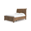 VANDENMORE BEDROOM SET WITHOUT WARDROBE KING SIZE (180 X 200 CM) - LIGHT BROWN