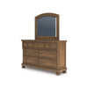 VANDENMORE BEDROOM SET WITHOUT WARDROBE KING SIZE (180 X 200 CM) - LIGHT BROWN
