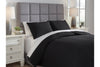 THORNAM BEDDING KING SET OF 3 - BLACK