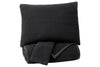 THORNAM BEDDING KING SET OF 3 - BLACK