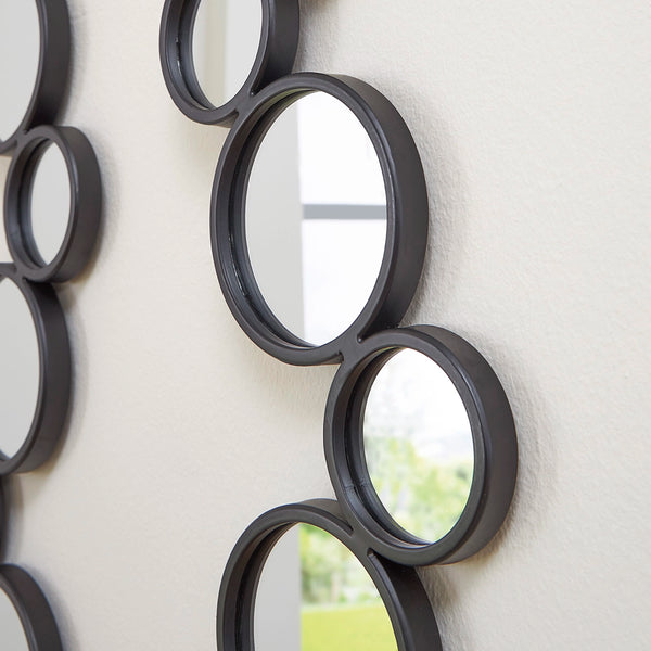 VINLER WALL MIRROR SET OF 2 PCS - BLACK