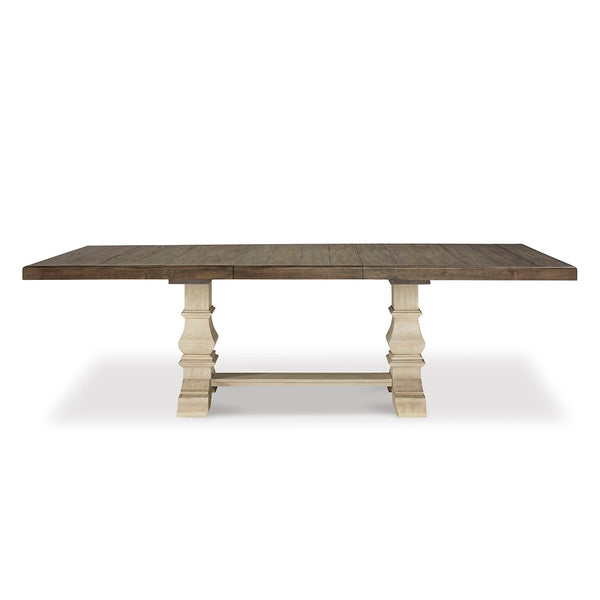BOLANBURG DINING TABLE SET 8 CHAIRS - BEIGE