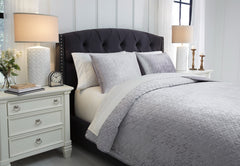 MARYAM KING BEDDING SET OF 3 - GREY