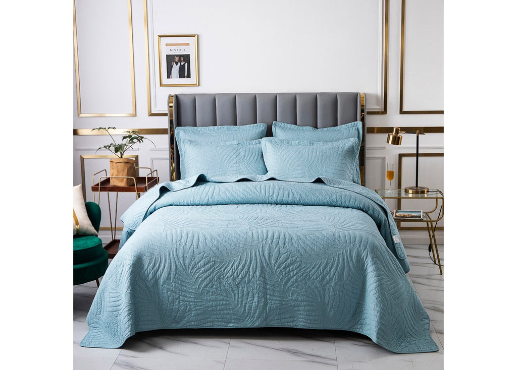 BRANDILA KING SIZE BEDDING SET OF 3 PCS - BLUE