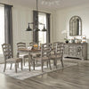 LODENBAY DINING TABLE SET 6 CHAIRS + BUFET