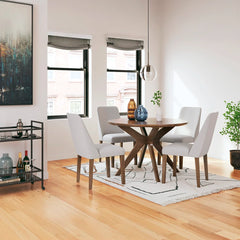 LYNCOTT DINING TABLE SET 4 CHAIRS