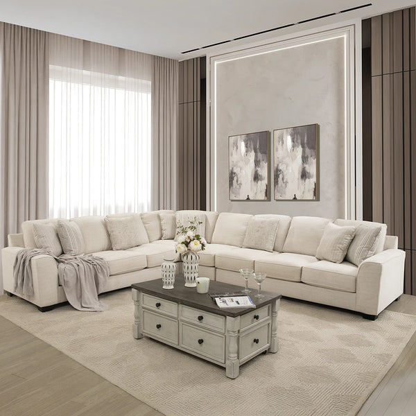 TAJA SECTIONAL SOFA 4 PCS - BEIGE