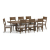 CABALYNN DINING TABLE SET 8 CHAIRS - BROWN